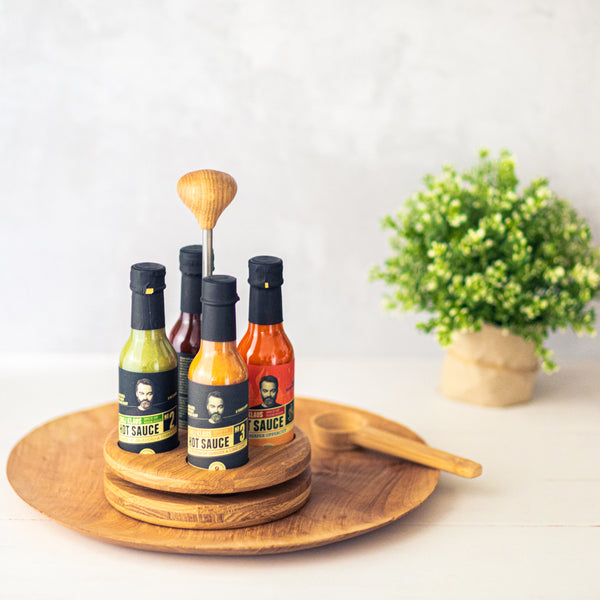Hot Sauce Caddy - med hot sauces